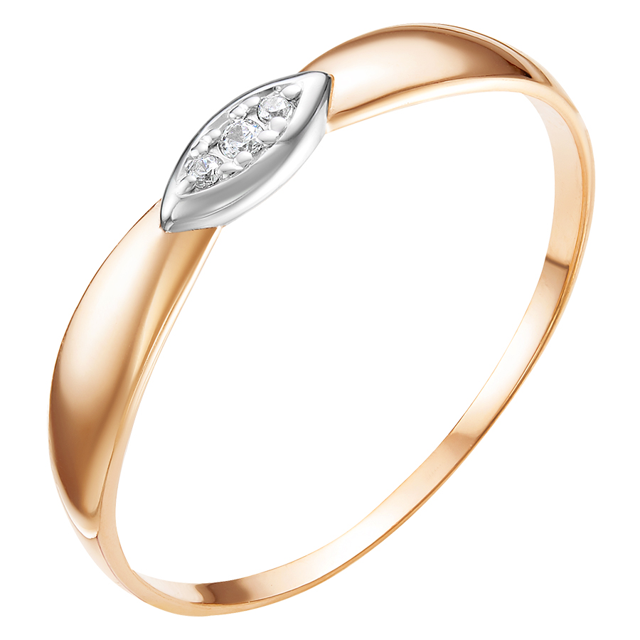 Кольцо, золото, фианит, К132-4805